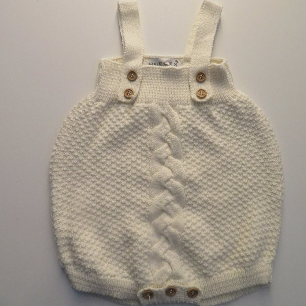 nueces cream knit romper